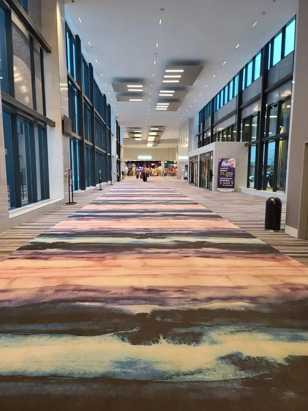 Wide interior corridor of Hotel at Great Canadian Casino Resort Toronto, Etobicoke